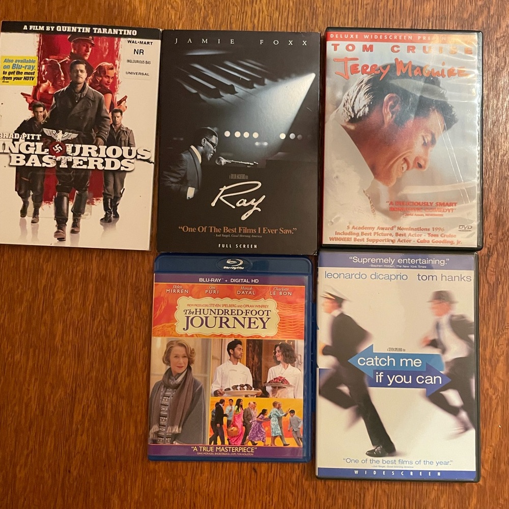 5 DVD’s - Rated PG, PG-13, and R